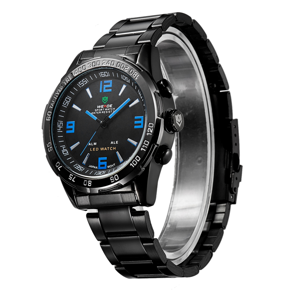 MensLuxuryWatchHerramientasSharkDualTimeZoneWatchesIlluminated