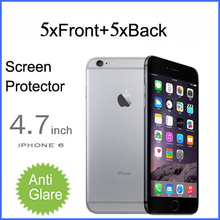 Free shipping 5pcs/lot for Iphone 6 4.7 inch anti-glare matte screen protector film guard front and back with retail package
