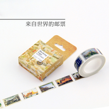 1 Box New Domestic Letter Stamp Lovers And The Entire Roll Of Paper Tape From Around The World 1.5cm * 10m H0137