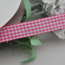 Upick 5 8 15mm Fushia One Roll font b Tartan b font Plaid Ribbon Bows Appliques