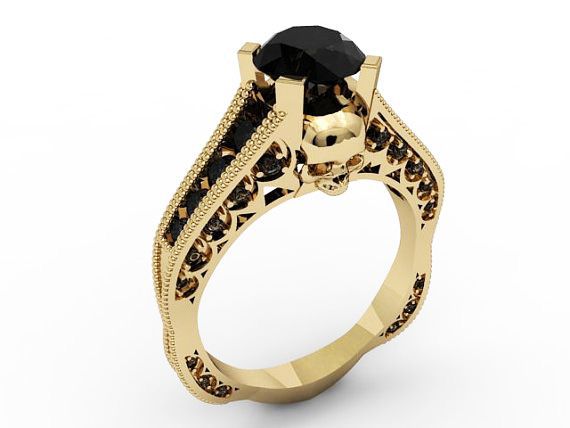 wholesale wedding rings 3 90ct black moissanite skull wholesale wedding rings 3 90ct black moissanite skull