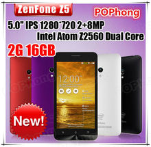 F Original ZenFone 5 Mobile Phone for ASUS 2GB RAM 16GB ROM Play Store Corning Gorilla Intel Z2560 5″ IPS 8MP WCDMA GPS