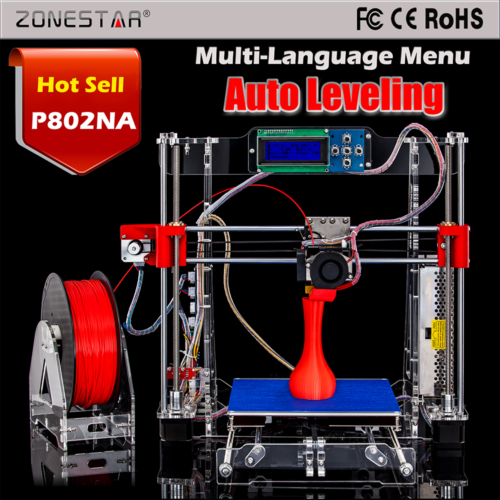 Auto Leveling Reprap Prusa i3 3d printer DIY Kit P802MA Upgrade P802NA Selectable Filament 8GB SDCard