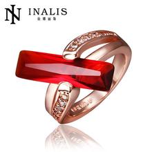 R413 2015 New Brand Ruby Jewelry 18K Gold Ring Fine Jewelry Wedding Rings For Women anillos