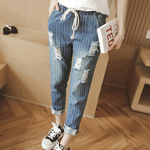 2015 Hot sale Women’s jeans Fashion Mickey Hitz loose straight jeans casual trousers harem pants female models