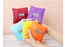 New Fashion 1PCS Japan BAGGU Square Pocket Shopping Bag Candy 6-colors Available Eco-friendly Reusable Folding Handle Nylon Bag