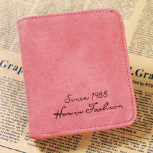 Brand Designer Women Wallet Bags Best Matte PU Leather Button Clutch Purse Lady Short Handbag Bag
