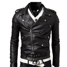 Spring Autumn 2015 New Brand Male Faux Leather Jacket Man Motorcycle Bomber Biker Mens Leather Jackets And Coats   50820012A