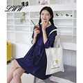 Hot Casual Canvas Tote Bags for Women Handbag Cute Egg Printing Big Bags for Women with
