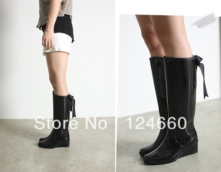 Ribbon Rain Boots - Yu Boots