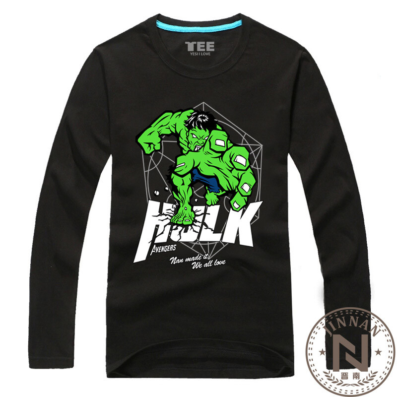 Hulk Long Sleeve T Shirt Men Boy Movie T Shirt Marvel
