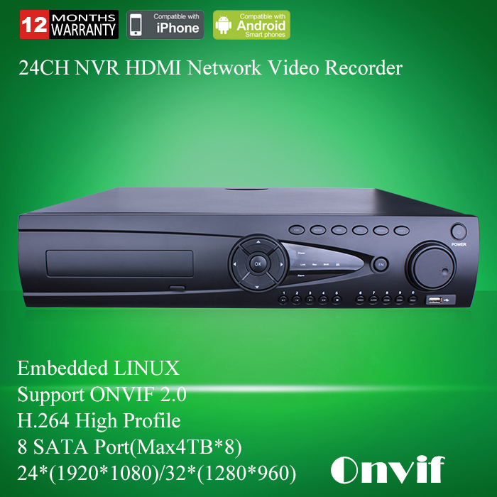 Onvif 1080P AR-NVR7124K-P 24CH NVR HD Digital Network Video Recorder HDMI VGA 720P/1080P Video Surveillance For IP Camera