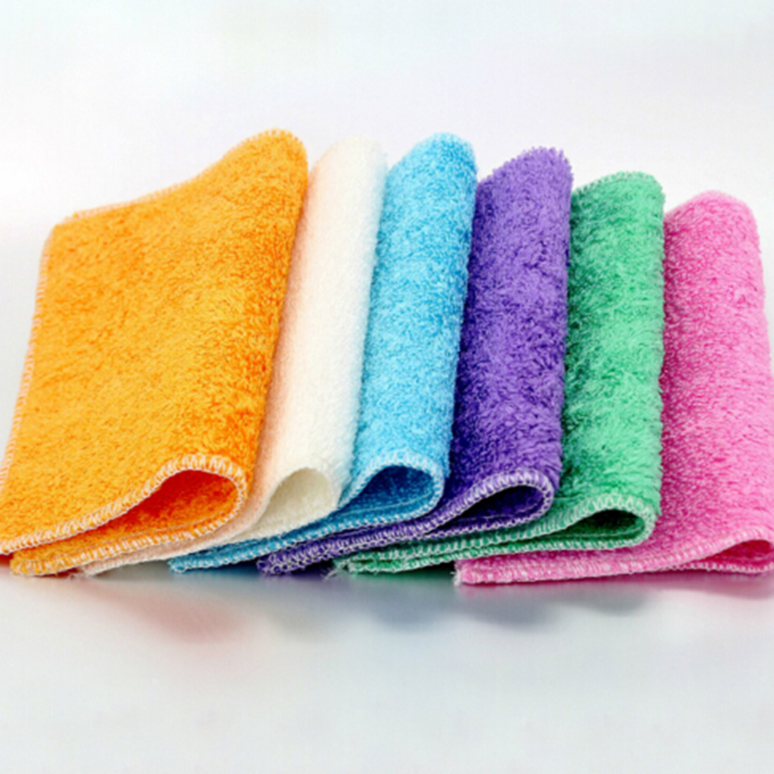 Towels Dishcloths Home Garden Wiping Rags Bamboo Fiber Towel 