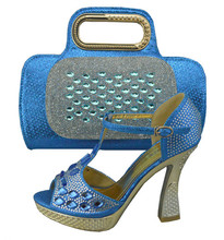 2016 new arrival free by DHL shipping fashion Peep toe matching Italian design African women’s party shoes and bag sets 1308-31