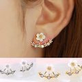 Crystal Stud Earrings Boucle d oreille Femme 2016 Fashion Flower Earrings for Women Gold Bijoux Jewelry