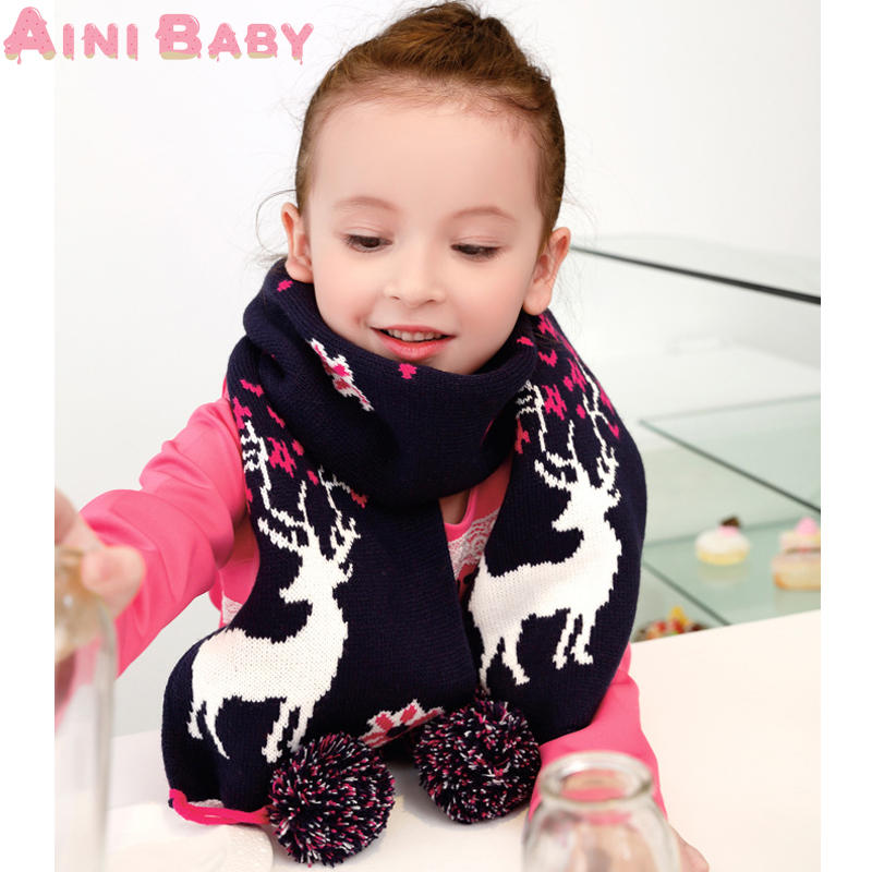 Snow Deer Knit O-Scarf Child Scarf Girl Neck Warm ...