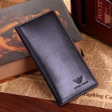2015 Wholesale solid magic men wallets soft long male clutch bag thin brand leather portfolio male purse clip for money