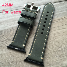 42mm leather watch strap,Watchband For iwatch apple watch smart watch with accessories connector