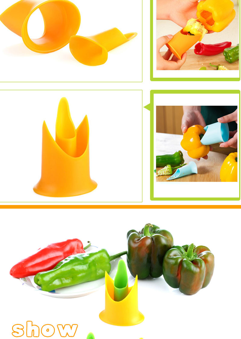 Description Picture 6 of itemOne Set Nordic Creative Kitchen Gadgets Chili Tomato Corers Fruit & Vegetable Pepper Corer Home Restaurant Hotel Cooking Tools