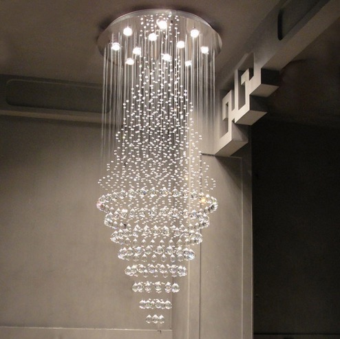 Online toptan alım yapın paslanmaz çelik kristal avizeler ... 60 cm avize