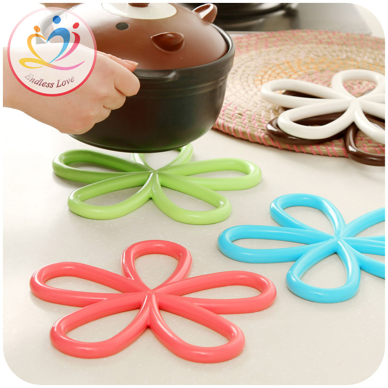 New Creative colorful flower Heat Resistant Mat Coaster Cushion Placemat Pot Holder Table Silicone Mat font