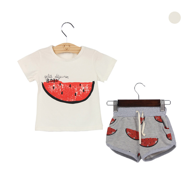 2015 Children Clothing Set Summer Style Kids Clothes Cotton Baby Boy Clothes Bobo Choses Girls Clothes