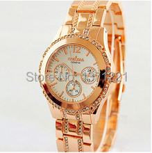 Fashion Luxury Brand Silver Quartz Women Watch Geneva Watches Crystal Rhinestone Wristwatch Clock reloj montre relogio