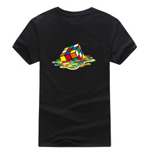 Hot Sale Rubik Cube T-shirt Hot Sitcoms The Big Bang Theory 2016 Fashion Men Short Sleeve Funny T Shirt Stylish Design Camisetas