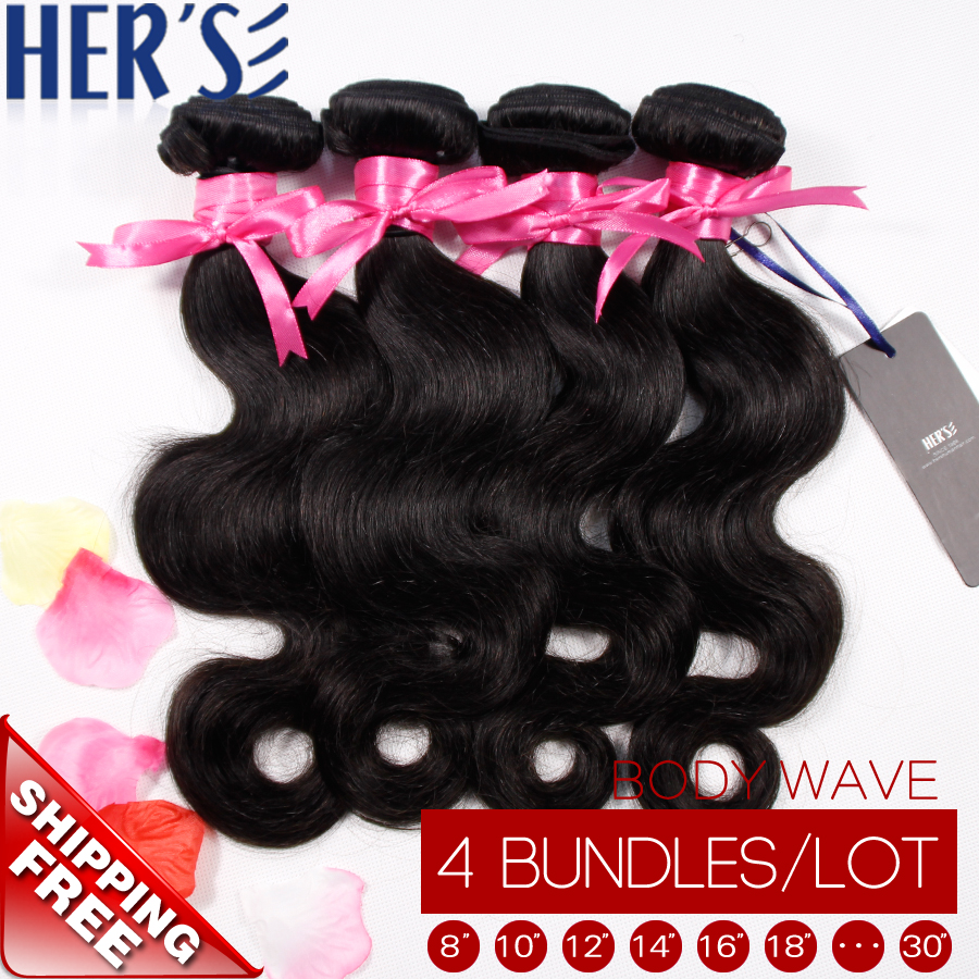 Unprocessed Malaysian Body Wave Virgin Hair Weave Bundles,4pcs Weft Human Hair Extensions,Natural Wavy Hair Weave Human Hair