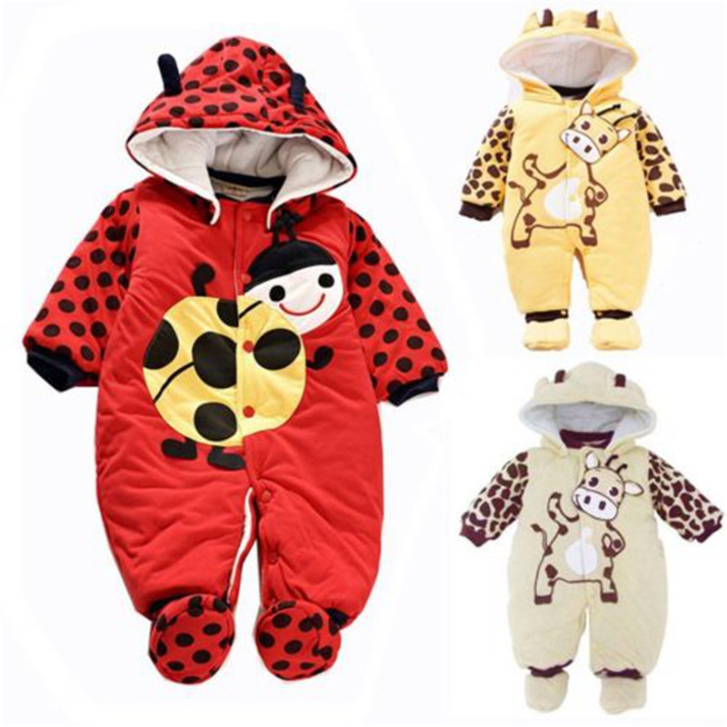 HOT Newborn Girl Boy Toddler Infant Hoodie Jumpsuit Baby Romper Clothes Newborn Baby Boys Clothes Baby Rompers