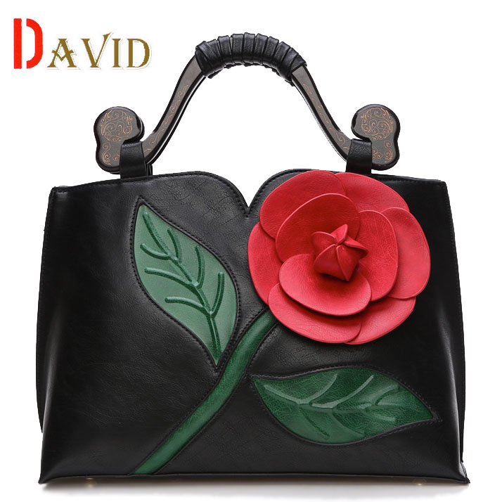 Bags handbags women famous brands women leather handbags bag women messenger bags 2016 shoulder flowers Vintage totes A3G95