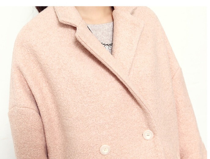 Winter Fashion Women New Coat Long sleeve Medium Long High quality Wool Coat Loose Super Warm Woolen Coat Women G1814