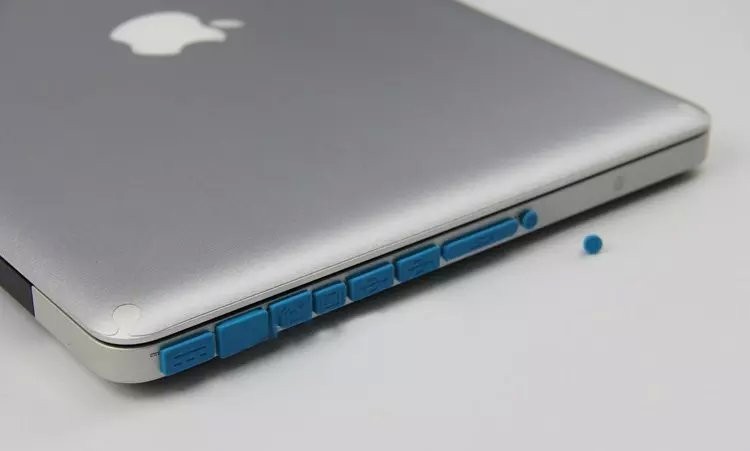 Blue Soft Silicone Dust Plug for Apple Macbook Mac Book Air Pro Retina 11 13 15 Anti Dust Protector