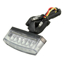 Universal 6 LED Motorcycle 12V Rear Number License Plate Light Red Lamp E mark E11 SAE