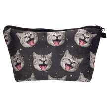neceser More tongue cat 3D Printing Pencil bags cosmetic bag Zohra Fashion New women makeup bag trousse de maquillage travel
