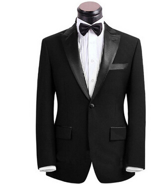 Custom Made black Men Suit Tailor Made Suit Bespoke Men Wedding Suit set Slim Fit Groom Tuxedos For Men(Jacket+Pants)