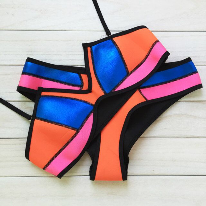 Sexy 2015 Bathing Swimsuit Women Low Waist Beach Neoprene Bikini Neon Swimwear Blue Neon Patchwork Bikini Set Sexy 2015 Bathing Swimsuit Women Low Waist Beach Neoprene Bikini Neon Swimwear Blue Neon Patchwork Bikini Set