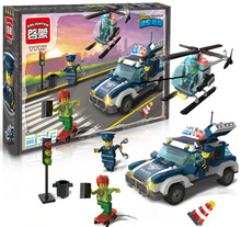 Enlightment 1117 City Series Tracking Helicopter Minifigure Building Block 393Pcs Bricks Toys Best Legoelieds Toys