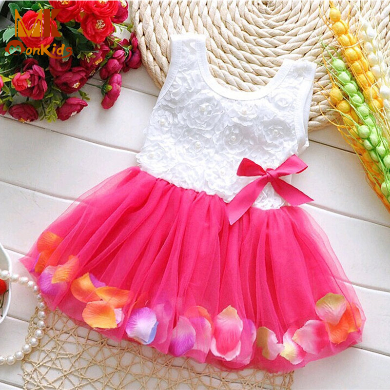 MK 2016 Summer baby clothes Kids Girls Beautiful Flower ...