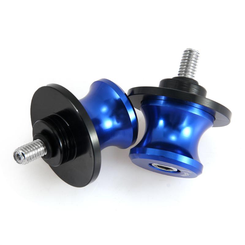 Brand New 6MM CNC Motorcycle Swingarm Sliders Spools Fit For Yamaha Year all Blue
