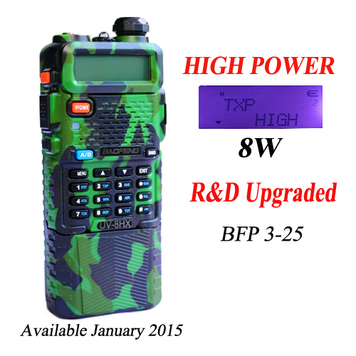 radio walkie talkie BAOFENG UV-8HX camo camoflage color built in 3800 battery