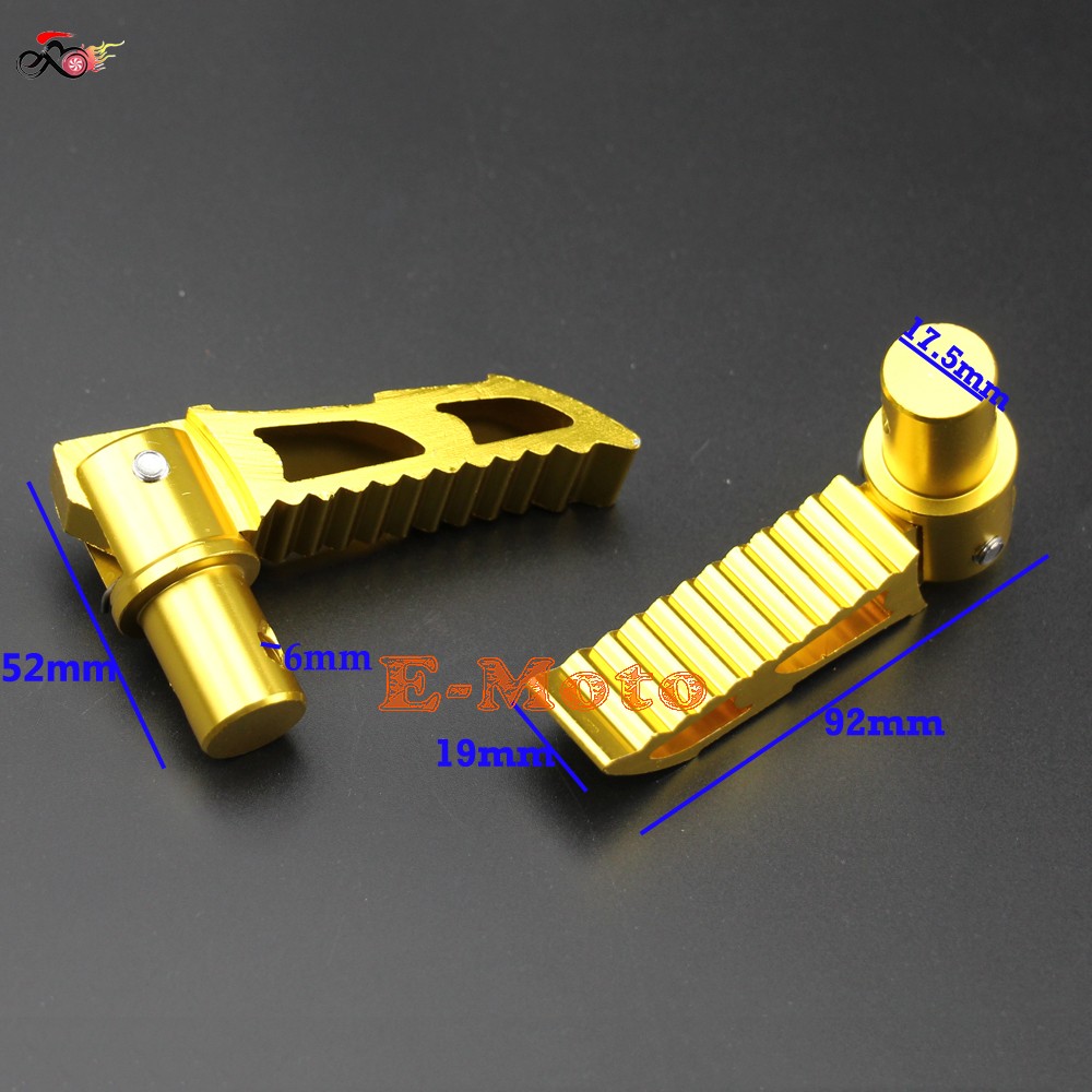 Gold Alloy Folding Foot Pegs Footrests Mini Moto Dirtbike Pitbike Minimoto MX