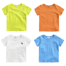 Children wear short sleeved T-shirt embroidered summer 2016 baby boy Half Sleeve Shirt Blouse Shirt