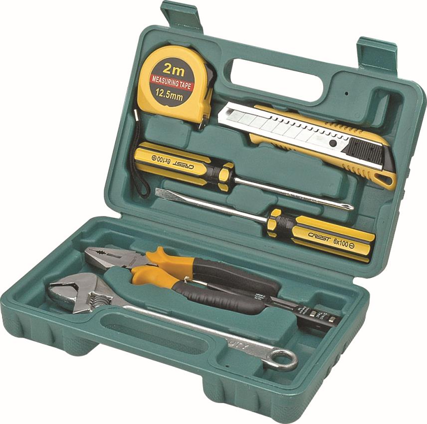 G  T 8pcs hand set Tool Set & Chest Auto Home Repair Kit Metric- Lifetime Warranty R