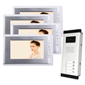FREE SHIPPING Brand 7 inch Video Door Phone Intercom System 4 Monitor 1 HD Doorbell Camera