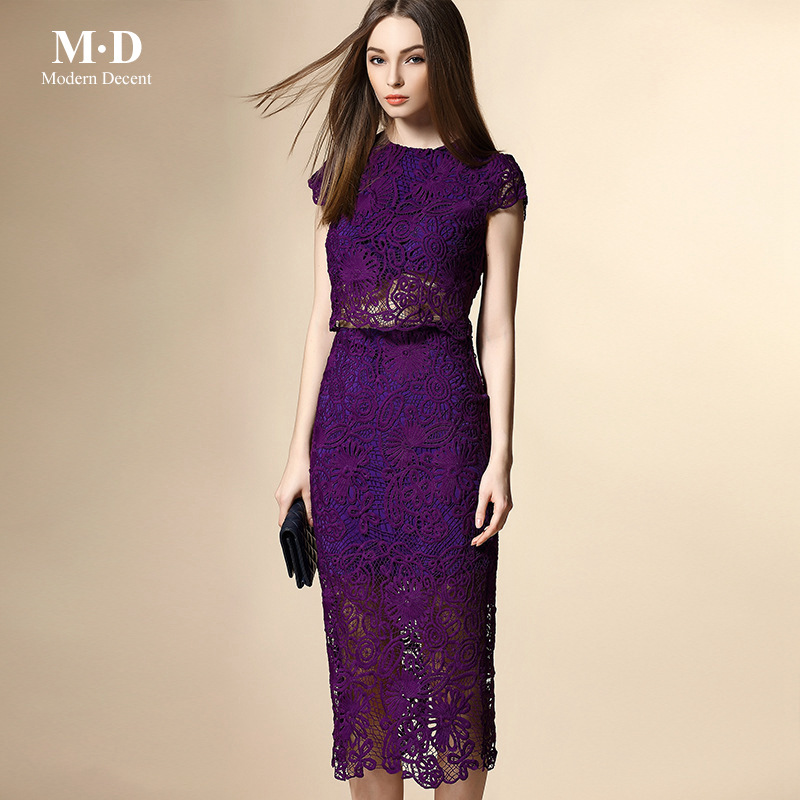 2016 Spring New Women Lace Skirt And Blouse Set Fashion 2 Piece Sets