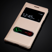 Double View Window For Samsung Galaxy Win GT I8552 I8550 Flip Leather Case With Battery Housing Cover