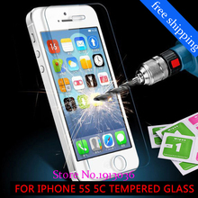 0 26 mm for iphone 5 5s Tempered Glass front clear font b screen b font