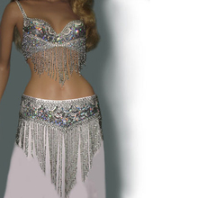 wholesale belly dance costume set (bra+belt) GOLD&SILVER COLORS #TF201