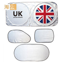 6pcs set MINI Cooper Silver Reflective Material UK Union Jack Car Windshield SunShade for R55 R56